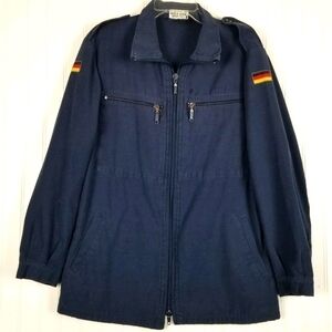 Vintage German Tactical Jacket Military Pilot Worker Zip Shirt Halloween costume
